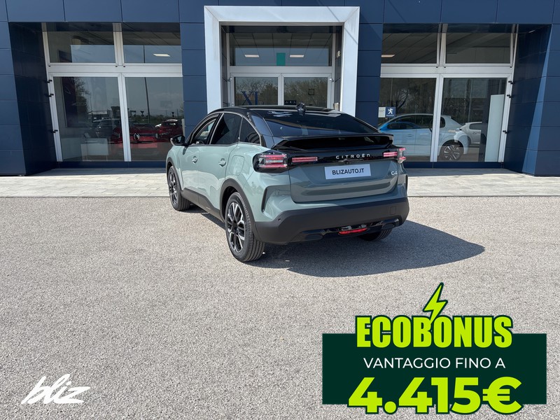 Citroen C4 elettrico extended range max 156cv automatico