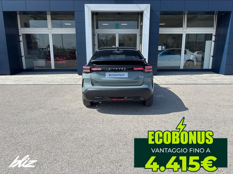 Citroen C4 elettrico extended range max 156cv automatico
