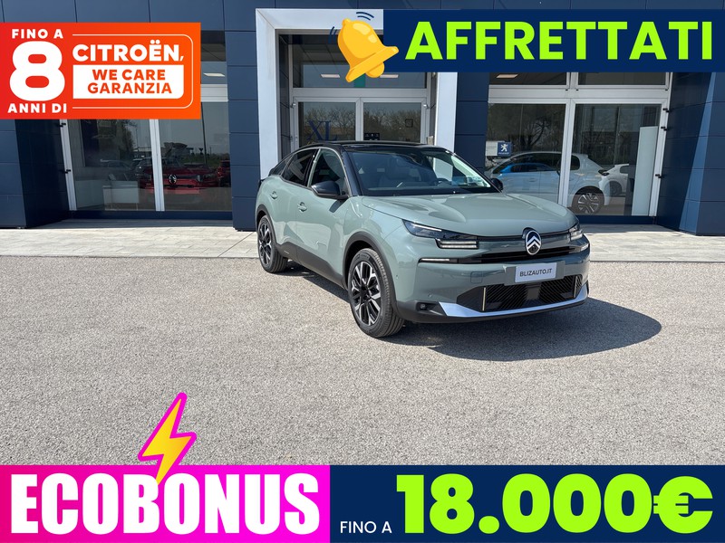 Citroen C4 elettrico extended range max 156cv automatico