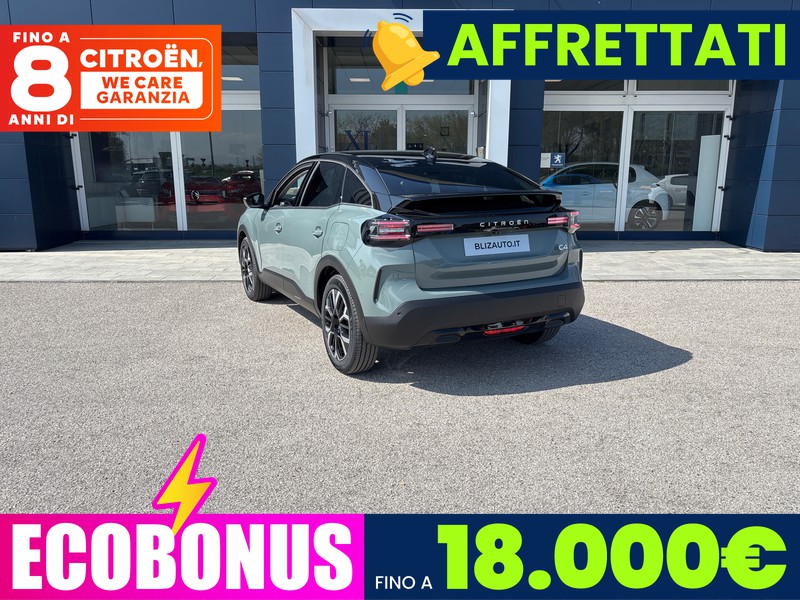 Citroen C4 elettrico extended range max 156cv automatico