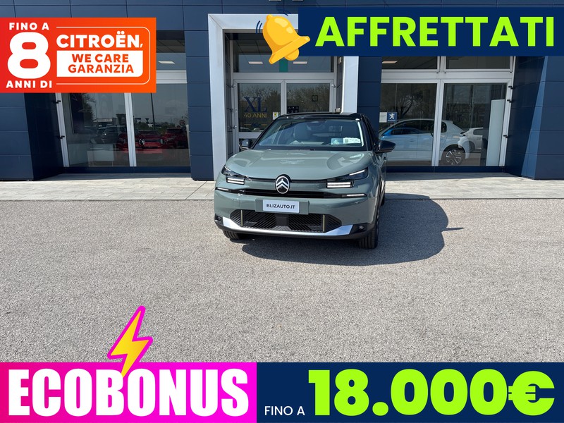 Citroen C4 elettrico extended range max 156cv automatico