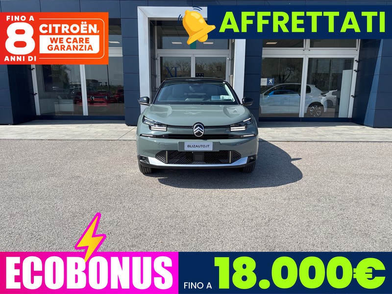 Citroen C4 elettrico extended range max 156cv automatico