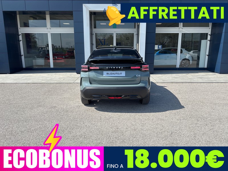 Citroen C4 elettrico extended range max 156cv automatico