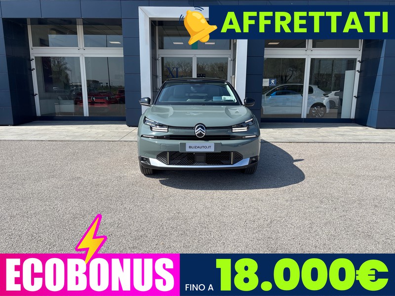 Citroen C4 elettrico extended range max 156cv automatico